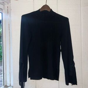 Modern Citizen mockneck top with bow tie sleeves